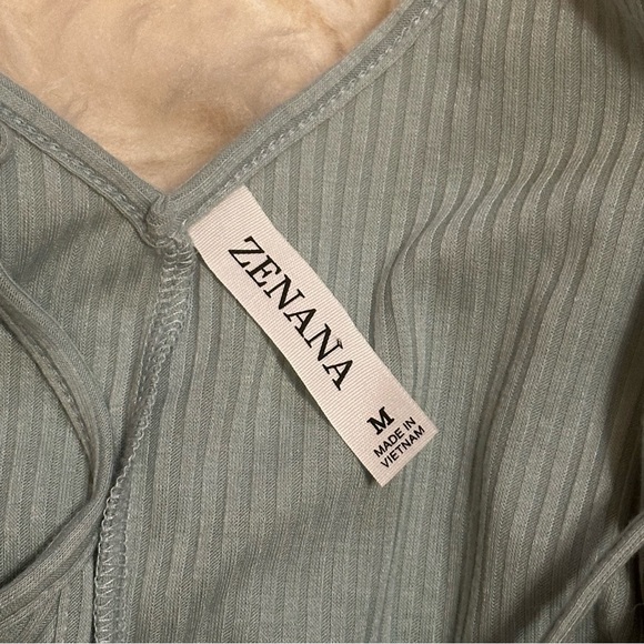 Mint Blue Ribbed Tank Top - Picture 6 of 6